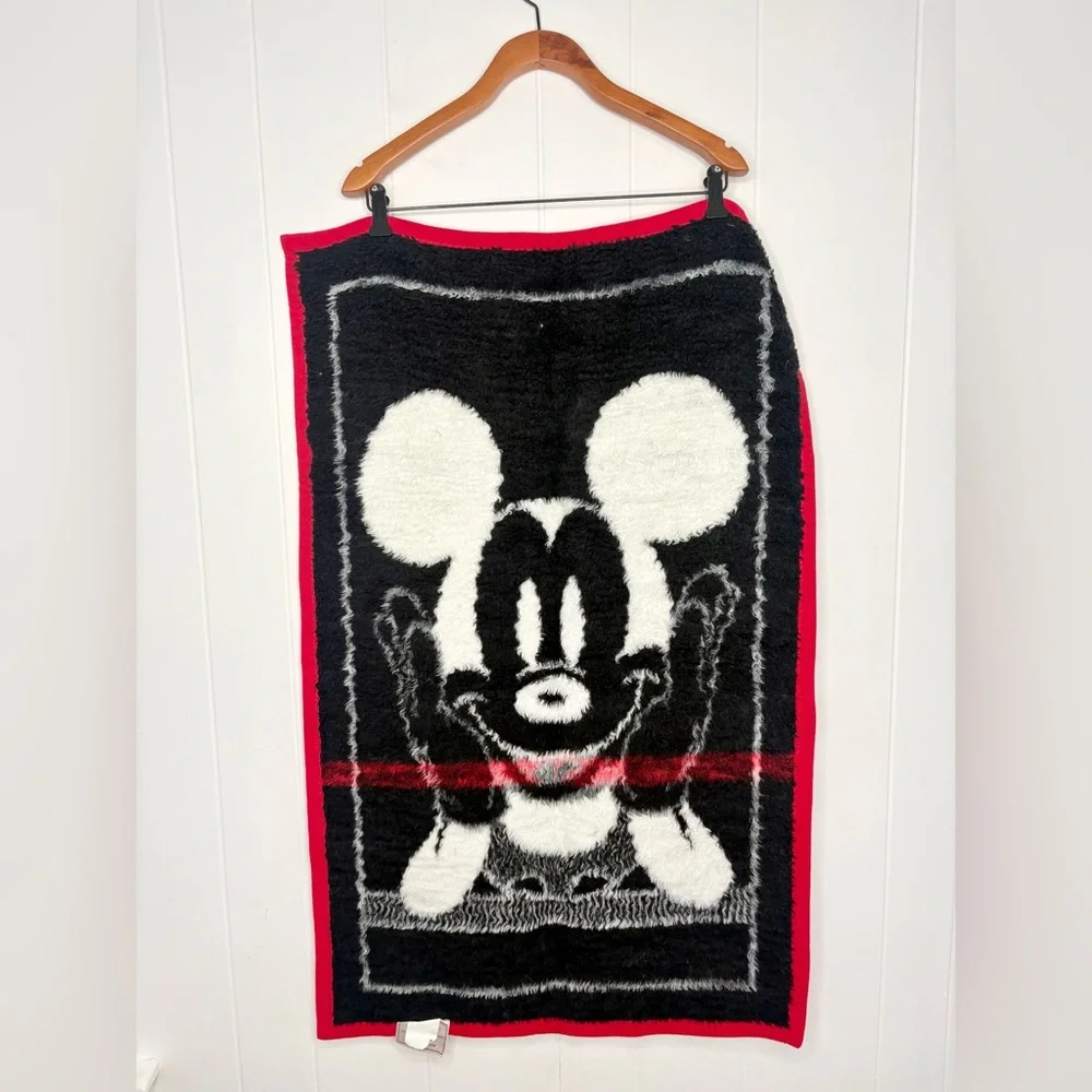 Vintage Biederlack USA Disney Mickey Mouse Small Fleece Blanket Baby 80’s 1984